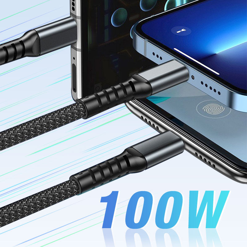 ⚡ Transparent 3-in-1 Fast Charging Cable – LED Light-Up Multi-Device Charging Cord